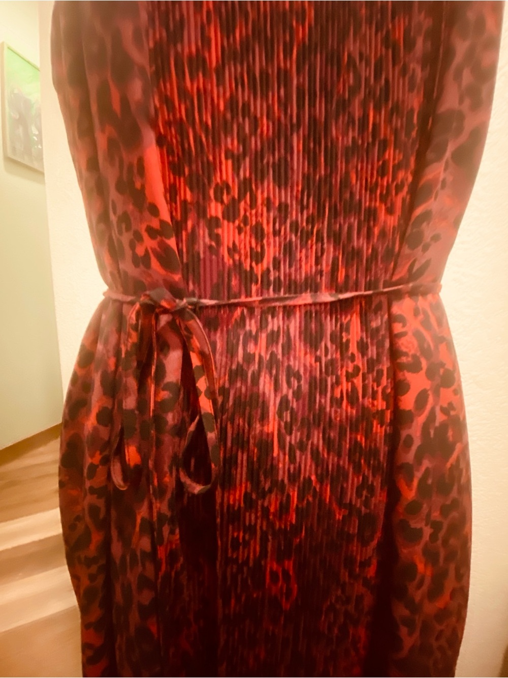 Maurices Red and Black Leopard-Print with a hint of purple - Picture 4 of 16